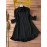 Women's Elegant Black -Line Dress with Collar & Ruffled Short Sleeves - Fitted Waist Short Length (bove Knee) Long Dress, Machine Washable -Season Formal/Casual Wear, Bow Tie Closure - Tailored for Weddings & Office ttire, Black Dresses For Women, Long Sleeve Dresses For Women, Dresses For Women Elegant Classy, Black Dresses For Women Elegant Classy, Fall Dresses For Women, High Neck Dress For Women, Blouse For Women, Party Dresses For Women, Dresses For Women Winter, Dresses