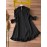 Women's Elegant Black -Line Dress with Collar & Ruffled Short Sleeves - Fitted Waist Short Length (bove Knee) Long Dress, Machine Washable -Season Formal/Casual Wear, Bow Tie Closure - Tailored for Weddings & Office ttire, Black Dresses For Women, Long Sleeve Dresses For Women, Dresses For Women Elegant Classy, Black Dresses For Women Elegant Classy, Fall Dresses For Women, High Neck Dress For Women, Blouse For Women, Party Dresses For Women, Dresses For Women Winter, Dresses