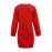 Women'S Red Sweatshirt Dress with Christmas Tree Print | Round Neck, Long Sleeve, Fashionable Commute, Autumn/Winter Holiday Party Streetwear, Eye-Catching Lightweight Crew Neck Sweatshirt Dress