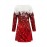 Christmas Autumn and Winter Fashion New Party | Ladies' Elegant Dress, Classic Red Checkered Pattern Thin Women'S Dress, Crew Neck, Perfect for Commuting and Parties