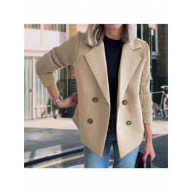 Women'S Lightweight Tailored Blazer Jacket - Structured Lapel Collar & Button Front Closure, H-Line Silhouette with Lapel Collar & Structured Waist, All-Season Casual to Formal Coat for Business, Office, Casual Attire - Solid Color Tailored Fit (No