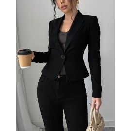 Spring and Autumn new fashion temperament elegant commuting versatile buttons ladies blazer tops