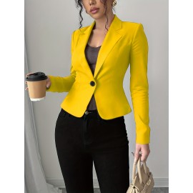 Spring and Autumn new fashion temperament elegant commuting versatile buttons ladies blazer tops
