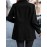 Women'S Elegant Thick Winter Coat - Self-Cleaning Jacquard Patchwork Striped Blazer, Loose-Fit Long Sleeve Single-Button Closure, Warm Casual to Formal Outerwear for Fall & Winter, Durable & Easy-Care (No Ironing) - Versatile for Jeans & Dresses