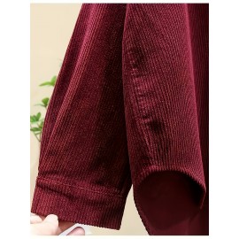 Women's Corduroy Shirt, Everyday Shirt, Layering Piece, Relaxed Fit, Buttonup Shirt, Hand Wash Only, Breathable Material, Long Sleeve Shirt, Buttondown Top, Women's Fashion, Office Casual