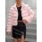 Women's Short Winter Jacket - Short-Length Collar Blazer, Black Solid Color Long Sleeve Casual Coat, Machine Washable & Versatile for Layering over Dresses, Skirts, Jeans - Office to Party Wear (No Belt)