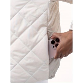 Women'S Fitted Hooded Coat with Pockets | Adjustable Drawstring Hood, Lightweight and Comfortable, Solid Color, Ideal for Autumn and Winter