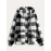 Women'S Plaid Fleece Coat - Mustard-Yellow & Checkered Winter Warmth, Soft Plush Jacket with Full-Zip Front Closure, Cozy Casual Outerwear for Fall & Winter, Winter Clothing, Fall Fashion, Stylish Outerwear, Fashion Lovers